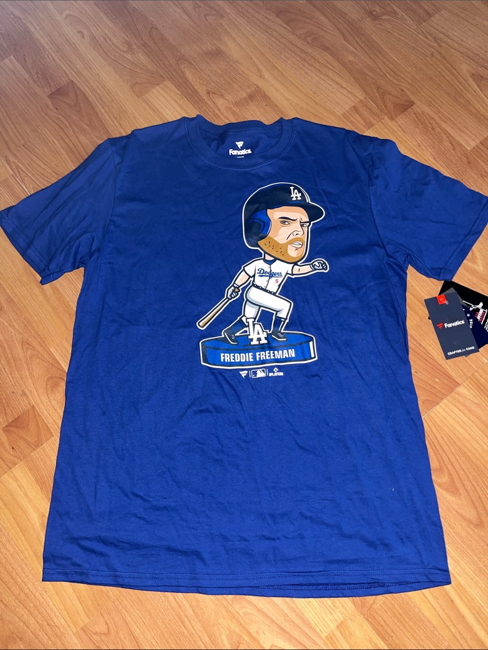 Fanatics Blue Los Angeles Dodgers Freddie Freeman Bobblehead Cartoon Tee